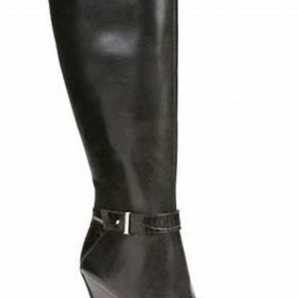 Ann Taylor Black Wedge Boots 6.5 - Picture 1 of 5